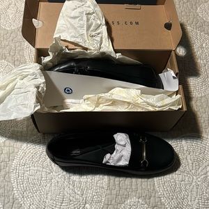 Black loafers